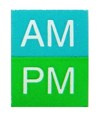 capsa LidPak Coding Label - AM & PM - Roll Of 500