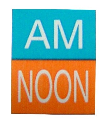 capsa LidPak Coding Label - AM & Noon - Roll Of 500