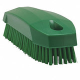 4-57/64 L Polyester Block Hand and Nail Brush Green