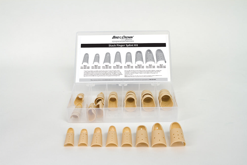 Bird & Cronin Stax Finger Splint - 3/Pkg | Size 1 x 5.0cm - Length x Diameter 2.08″ x .06″