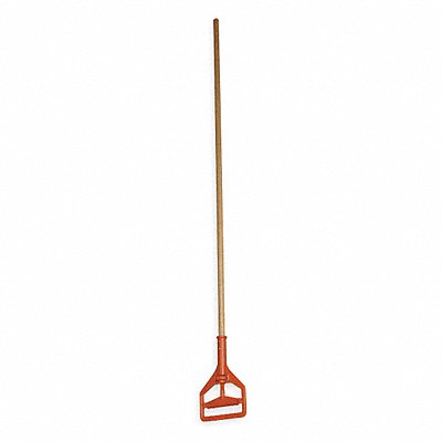 Wet Mop Handle Janitor Wing Nut Mop Connection Type Natural Wood 60 Handle Length