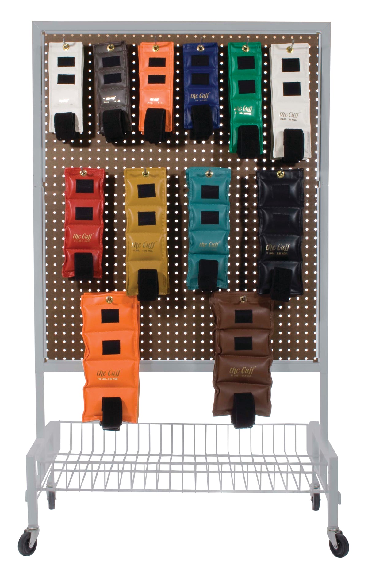 The Cuff Original Ankle and Wrist Weight, 24 Piece Set with Rack (2 each: .25, .5, .75, 1, 1.5, 2, 2.5, 3, 4, 5, 7.5, 10 lb.)