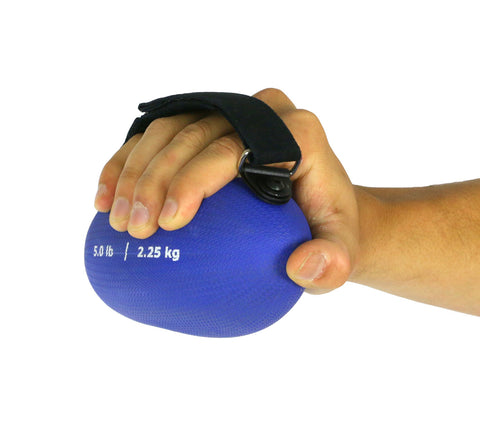 CanDo Handy Grip weight ball - 5 lb - Blue - FE-10-0444