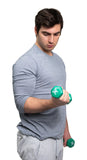 CanDo vinyl coated dumbbell - 3 lb - Green, pair - FE-10-0552-2