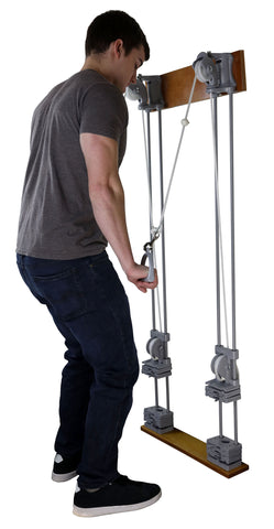 Chest Weight Pulley System - Single handle (mid) - two towers - 10 x 2.2 lb weights - FE-10-0660