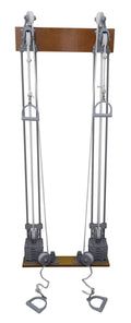 Chest Weight Pulley System - Dual handle (lower, mid) - two towers - 10 x 2.2 lb weights