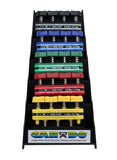 CanDo Digi-Flex hand exerciser - set of 5 (yellow, red, green, blue, black), with plastic rack - FE-10-0746