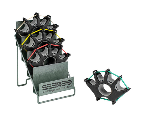 CanDo Digi-Extend Exercisers, Set of 4, 56 Bands Total (20 Tan, 16 Yellow, 12 Red, 8 Green), Metal Stand - FE-10-0757