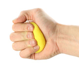 CanDo Memory Foam Squeeze Ball - 2.5" diameter - Yellow, x-easy, dozen - FE-10-0776-12