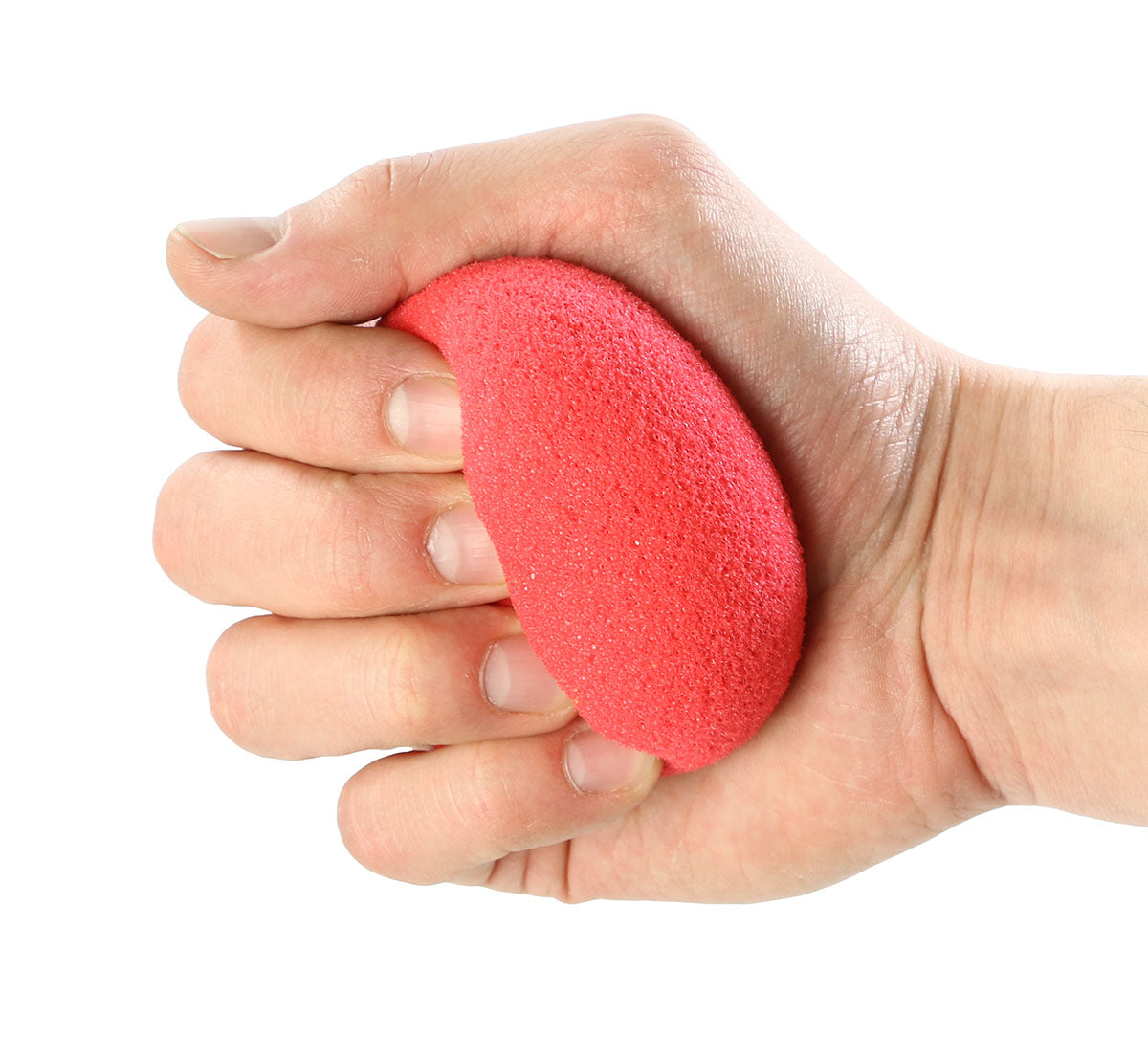 CanDo Memory Foam Squeeze Ball - 3.0" diameter - Red, easy - FE-10-0777