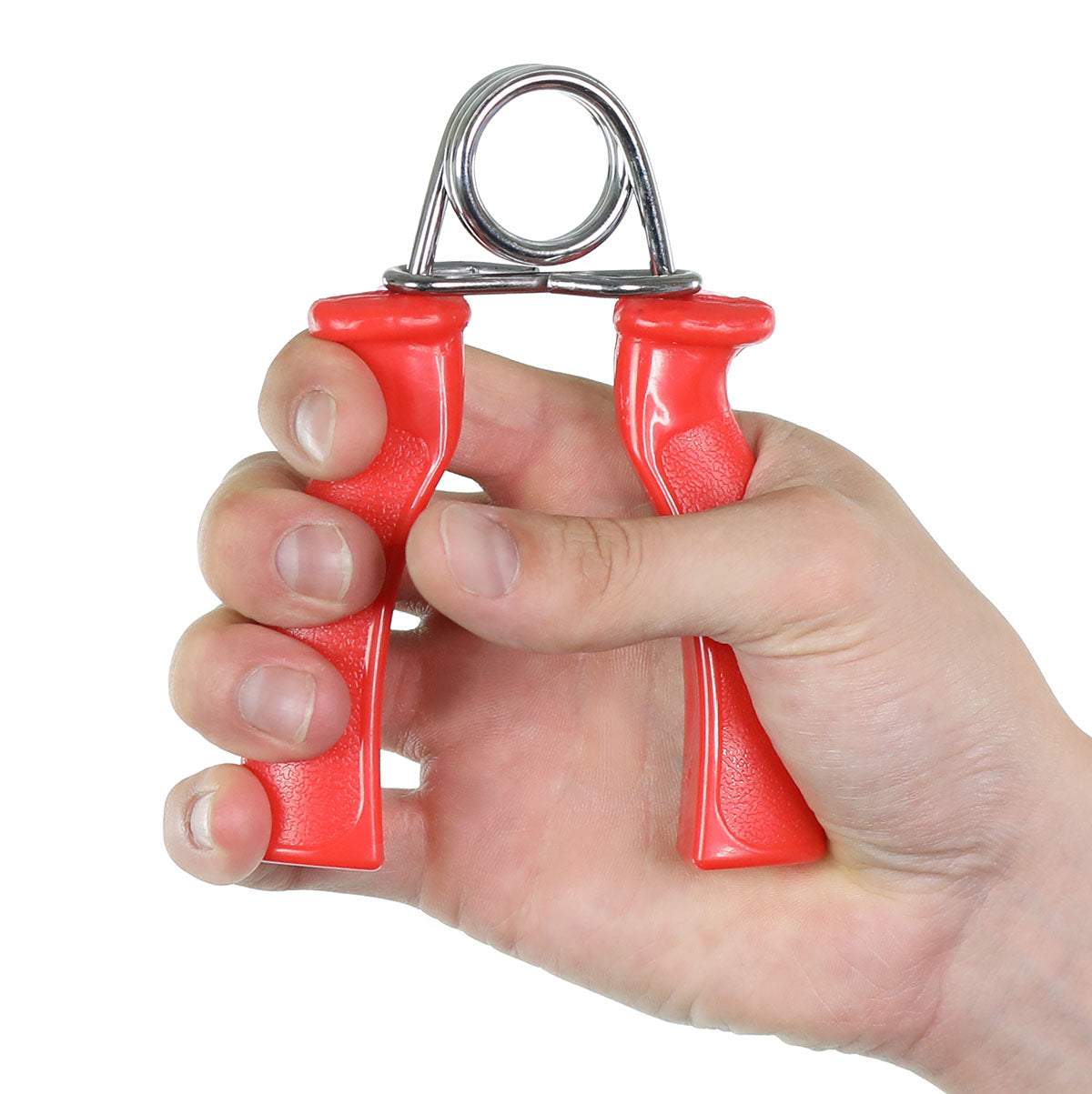 Fixed resistance hand grip, medium, red, pair - FE-10-0807