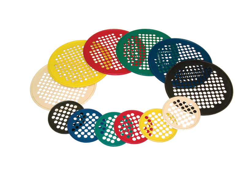 CanDo Hand Exercise Web - Latex Free - 14" Diameter - 6-piece set (tan, yellow, red, green, blue, black)