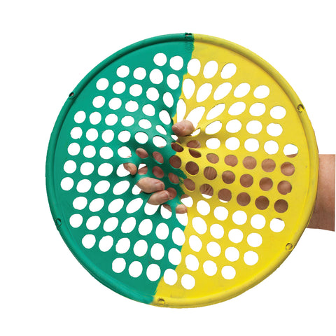 CanDo Hand Exercise Web - Low Powder - 14" Diameter - multi-resistance, Yellow/Green - FE-10-0857
