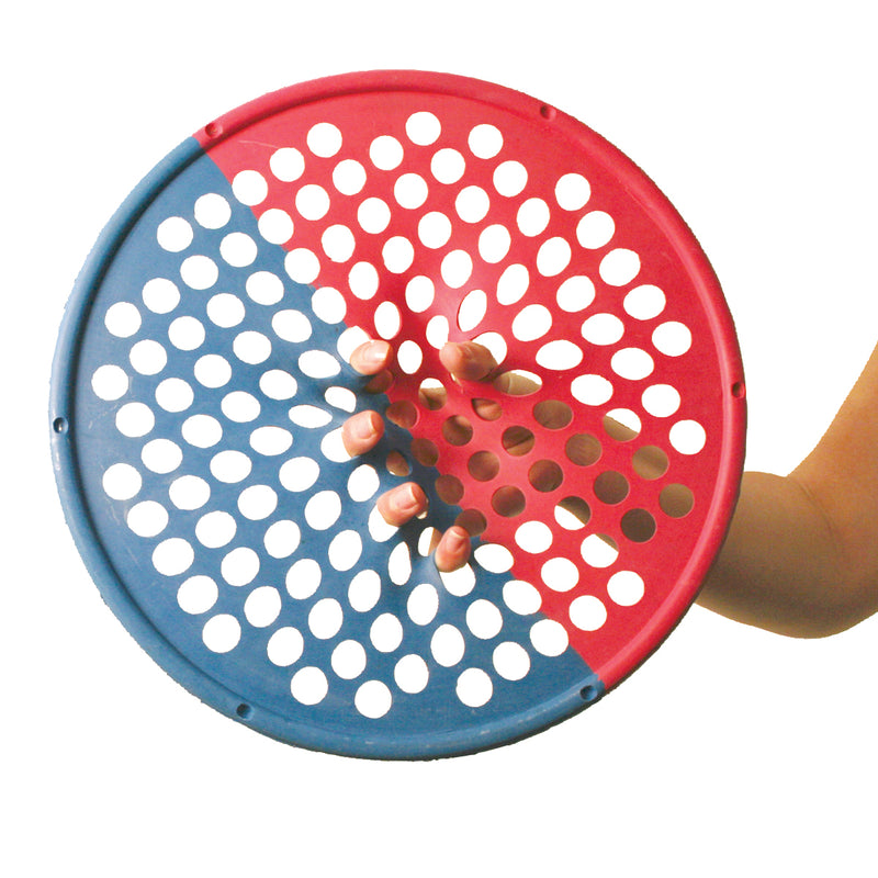CanDo Hand Exercise Web - Low Powder - 14" Diameter - multi-resistance, Red/Blue - FE-10-0859