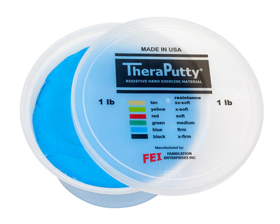 CanDo Antimicrobial Theraputty Exercise Material - 1 lb - Blue - Firm