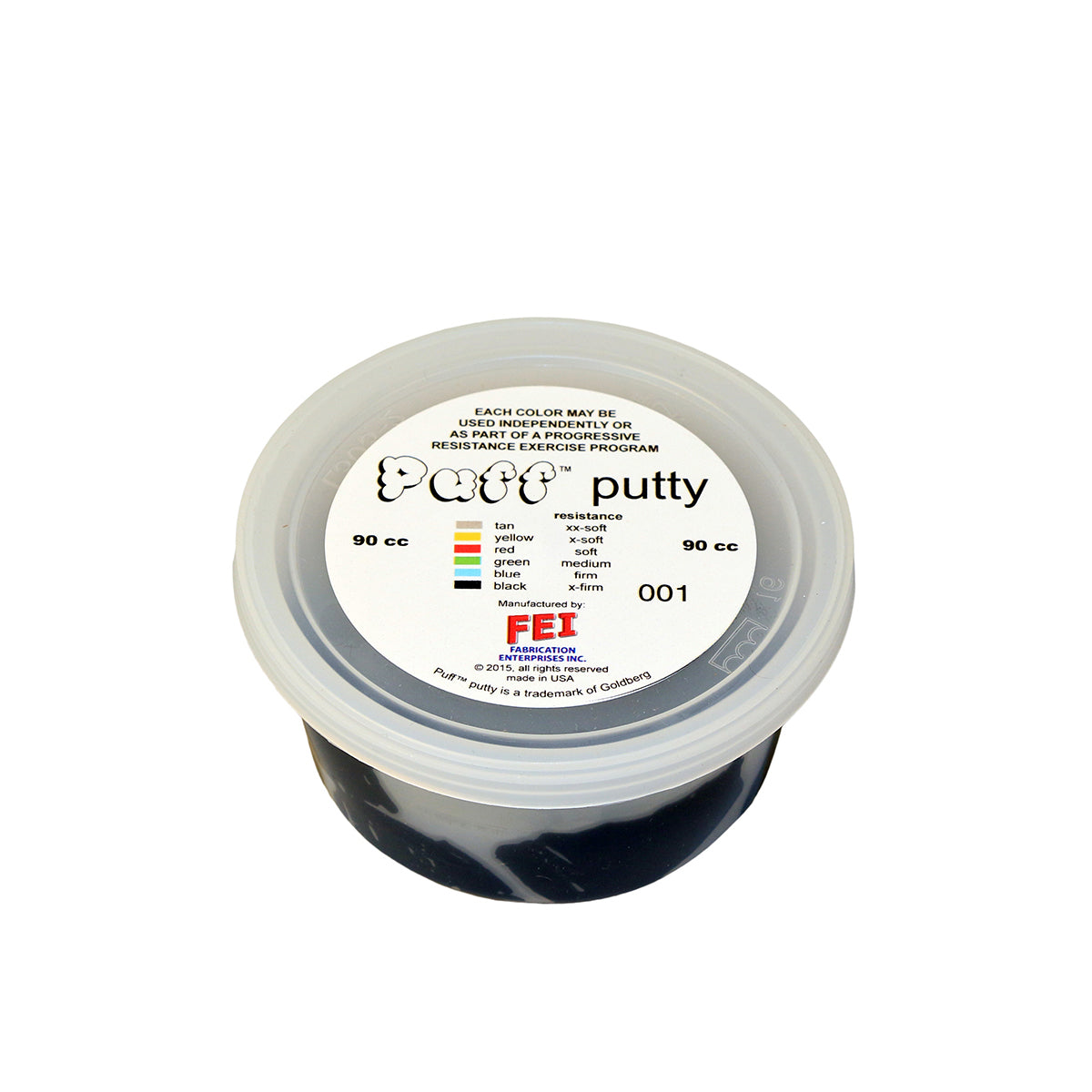 Puff LiTE Exercise Putty - x-firm - black - 90cc