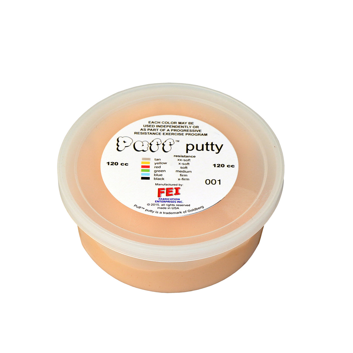 Puff LiTE Exercise Putty - xx-soft - tan - 120cc