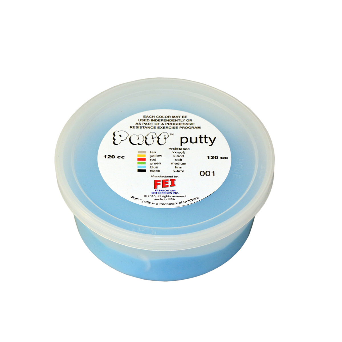 Puff LiTE Exercise Putty - firm - blue - 120cc