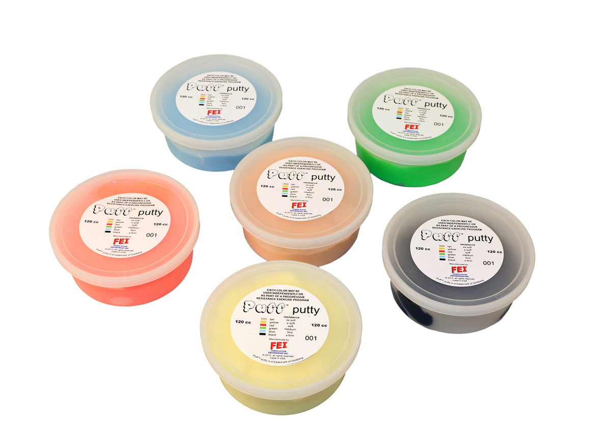 Puff LiTE Exercise Putty - 6 piece set - 120cc - 1 of each