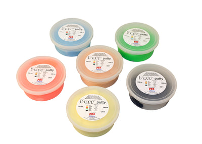 Puff LiTE Exercise Putty - 6 piece set - 120cc - 1 of each