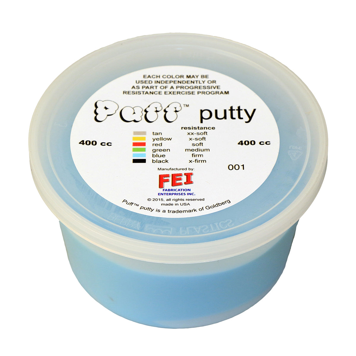 Puff LiTE Exercise Putty - firm - blue - 400cc