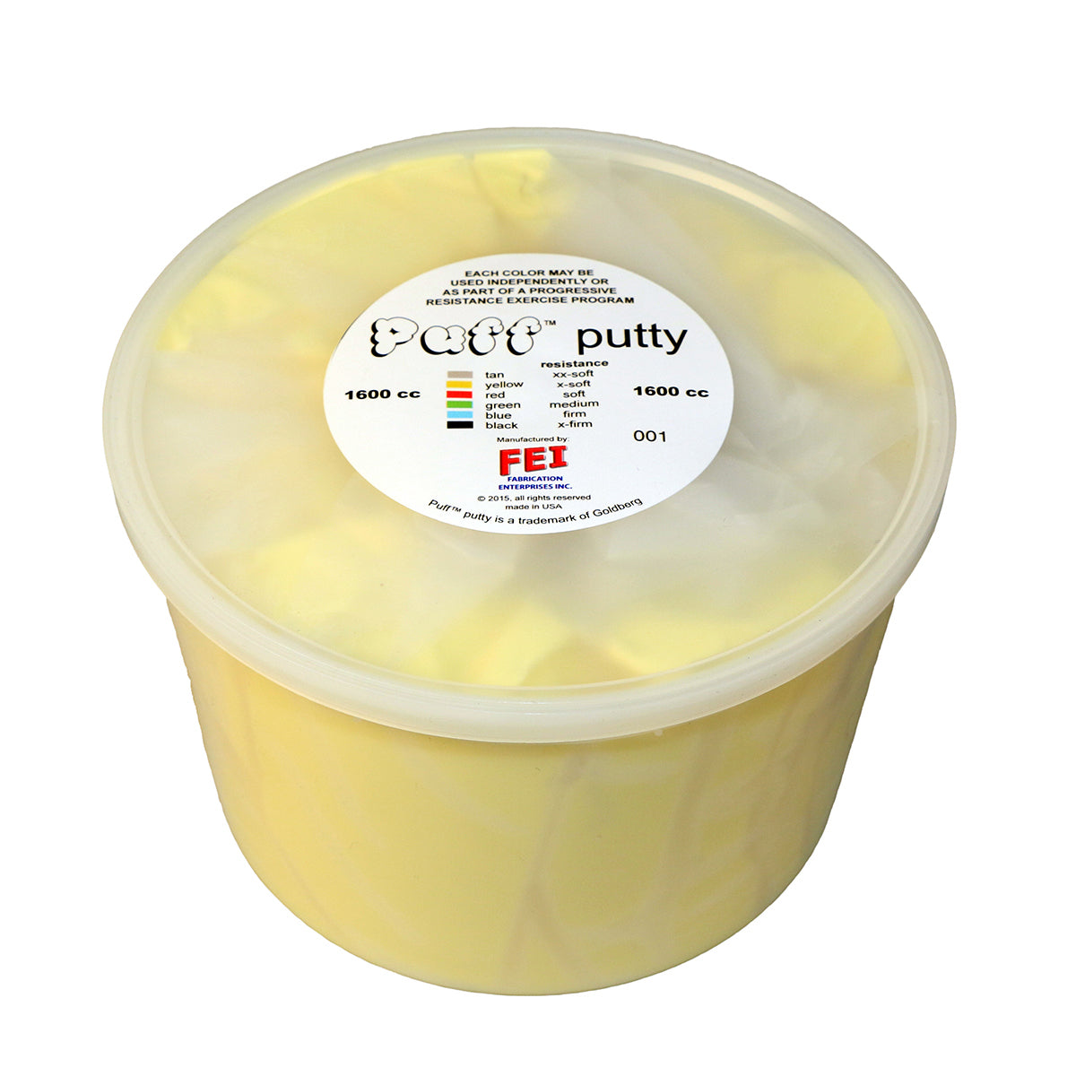 Puff LiTE Exercise Putty - x-soft - yellow - 1600cc