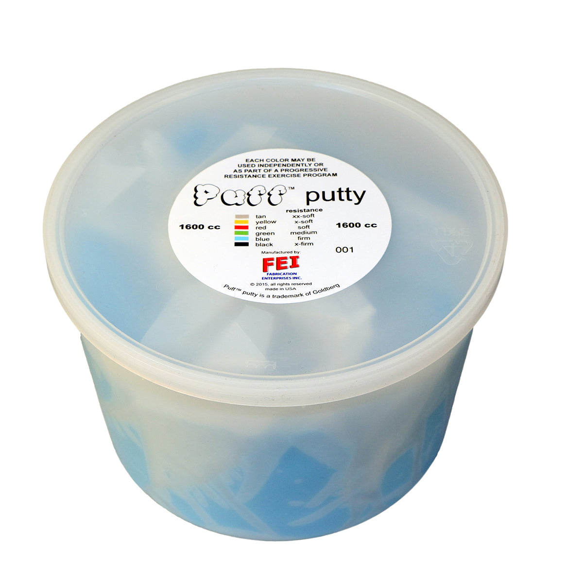 Puff LiTE Exercise Putty - firm - blue - 1600cc