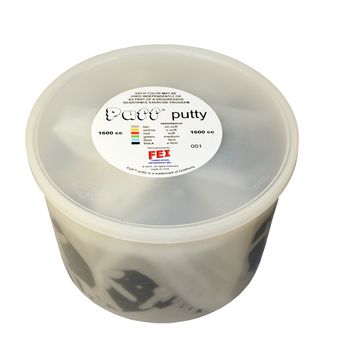 Puff LiTE Exercise Putty - x-firm - black - 1600cc