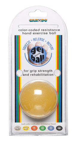 CanDo Gel Squeeze Ball - Standard Circular - Yellow - X-Light - FE-10-1491