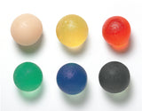 CanDo Gel Squeeze Ball - Standard Circular - 6-piece set (tan, yellow, red, green, blue, black)