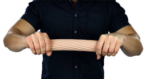 CanDo Twist-n-Bend Flexible Exercise Bar - 12" - Tan - XX-light - FE-10-1510