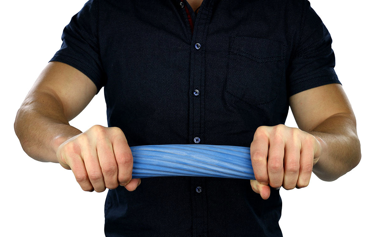 CanDo Twist-n-Bend Flexible Exercise Bar - 12" - Blue - Heavy - FE-10-1514