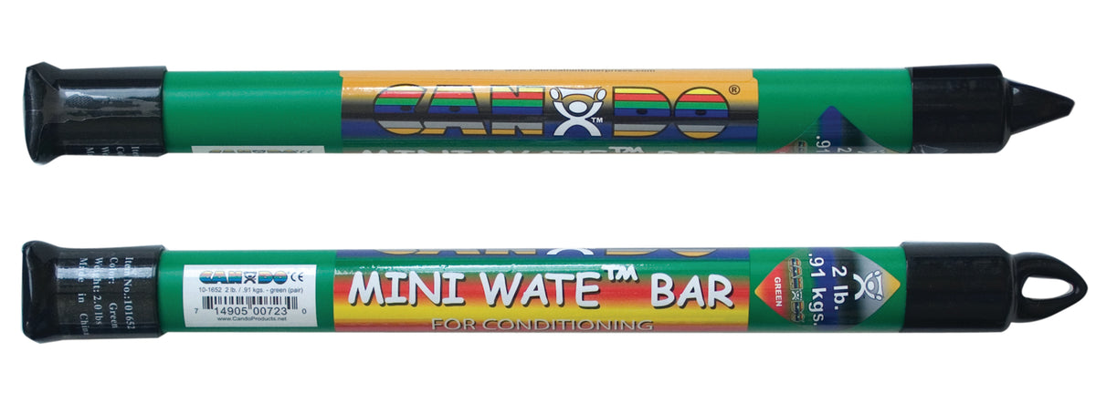 CanDo Mini WaTE Bar, Red, 2 lbs., Pair