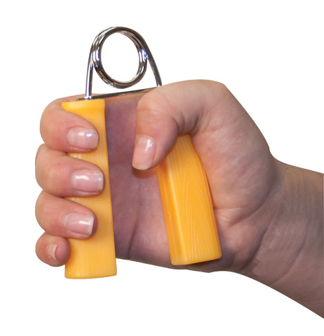 CanDo Ergonomic Hand Grip, Pair - Yellow, x-light - 3 lb - FE-10-1804