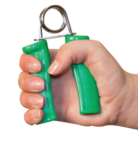 CanDo Ergonomic Hand Grip, Pair - Green, moderate - 12 lb - FE-10-1806