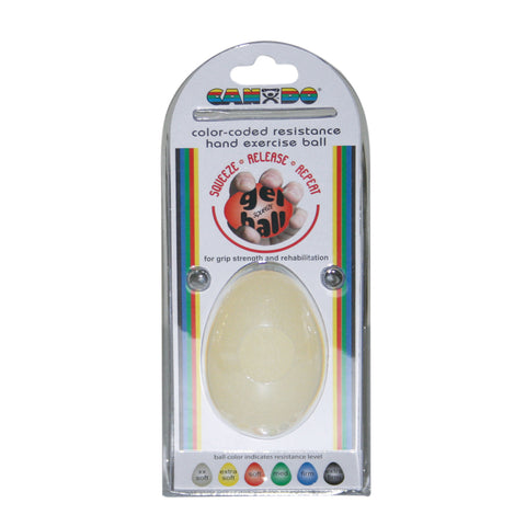 CanDo Gel Squeeze Ball - Large Cylindrical - Tan - XX-Light - FE-10-1890