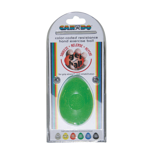 CanDo Gel Squeeze Ball - Large Cylindrical - Green - Medium - FE-10-1893