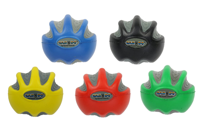 CanDo Digi-Squeeze hand exerciser - Medium - set of 5 pieces (yellow, red, green, blue, black), no rack - FE-10-1985