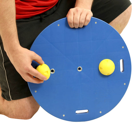 CanDo Balance Board Combo 16" circular wobble/rocker board - 1" height - yellow - FE-10-2020