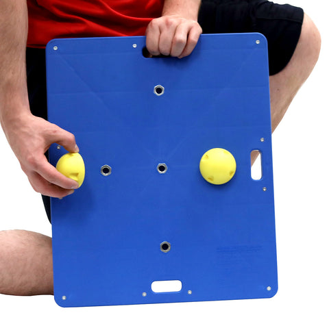 CanDo Balance Board Combo 15" x 18" wobble/rocker board - 1" height - yellow - FE-10-2030