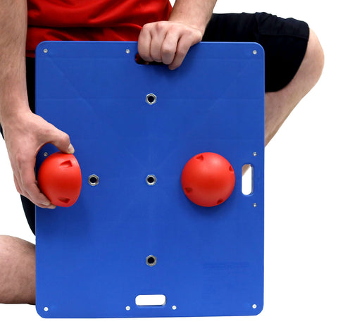 CanDo Balance Board Combo 15" x 18" wobble/rocker board - 1.5" height - red - FE-10-2031