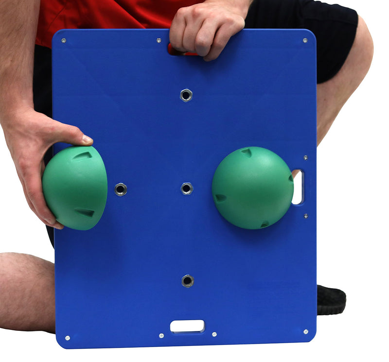 CanDo Balance Board Combo 15" x 18" wobble/rocker board - 2" height - green - FE-10-2032