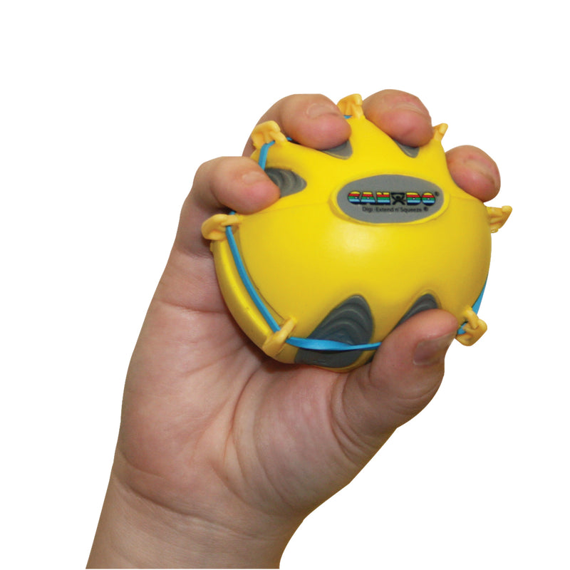 CanDo Digi-Extend n' Squeeze Hand Exerciser - Medium - Yellow, x-light - FE-10-2280