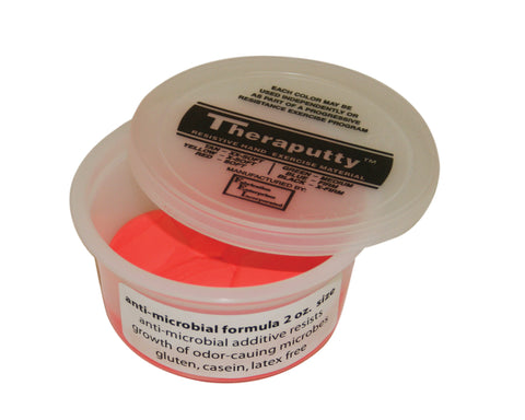 CanDo Antimicrobial Theraputty Exercise Material - 2 oz - Red - Soft - FE-10-2602