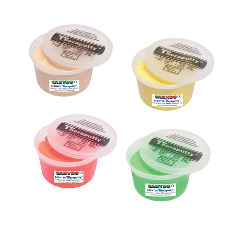 CanDo Scented Theraputty Exercise Material - 1 lb - 4-piece set (tan-green) - FE-10-2796