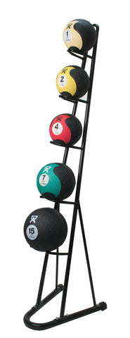 CanDo Plyometric Ball Rack, 6-Ball Capacity, Vertical, Black - FE-10-3120