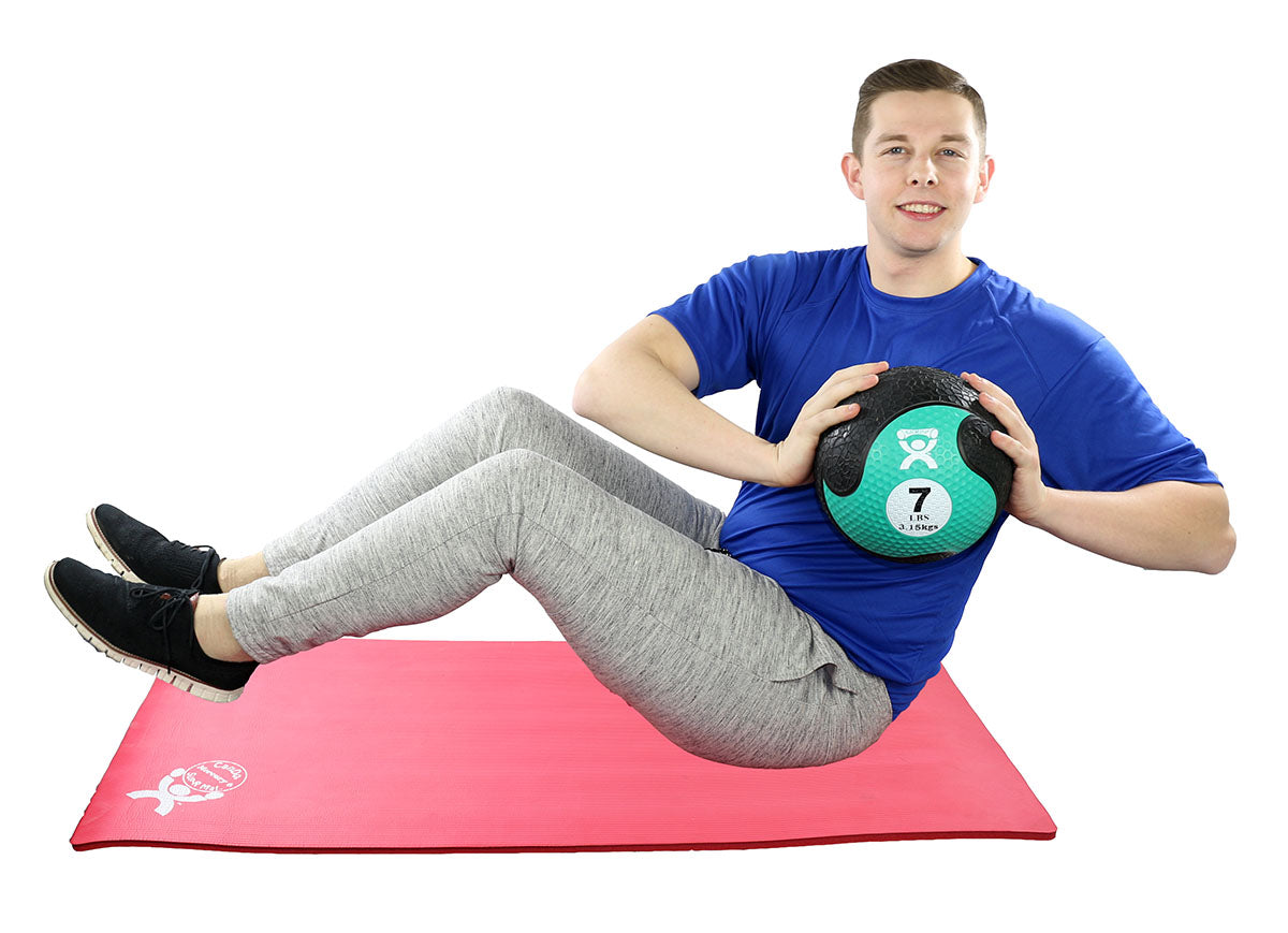 CanDo, Firm Medicine Ball, 9" Diameter, Green, 7 lbs. - FE-10-3143