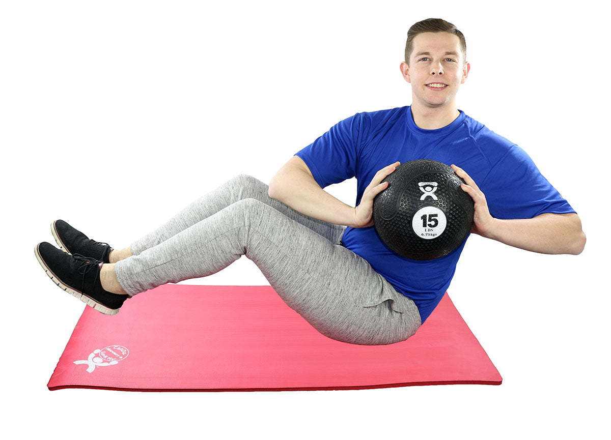 CanDo, Firm Medicine Ball, 10" Diameter, Black, 15 lbs. - FE-10-3145