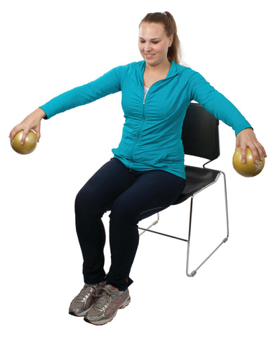 CanDo WaTE Ball - Hand-held Size - Yellow - 5" Diameter - 2.2 lb - FE-10-3161