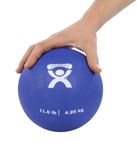 CanDo, Soft and Pliable Medicine Ball, 7" Diameter, Blue, 11 lbs. - FE-10-3174